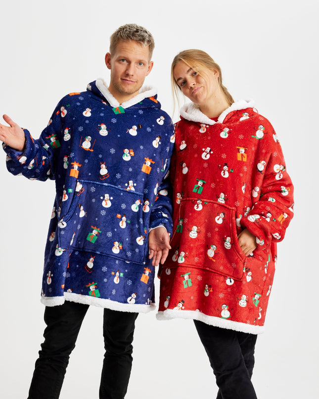 Red Snowman Dreamhoodie - HappyHoodies