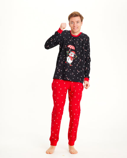 Flying Snowman Christmas Pajamas for Men