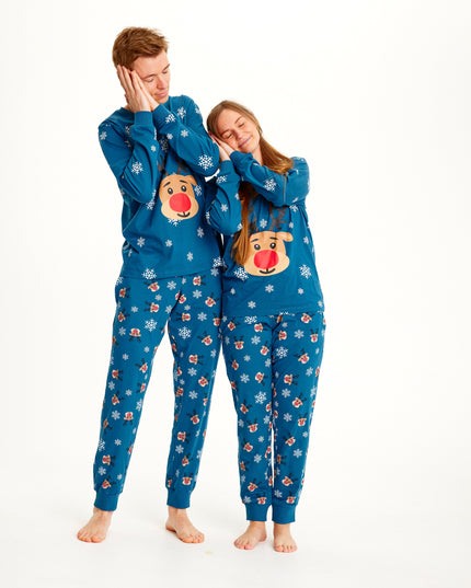 Rudolf Blue Pajamas for Men