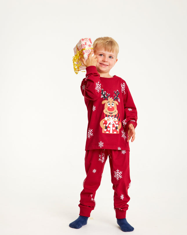 Rudolf's Cute Red Christmas Pajamas for Kids