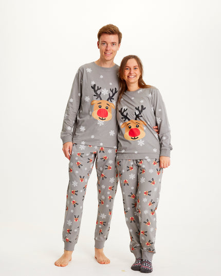 Gray Rudolph Christmas Pajamas for Men