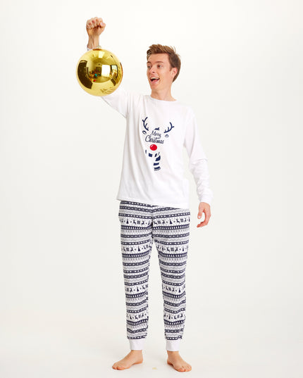Cute Blue Christmas Pajamas for Men