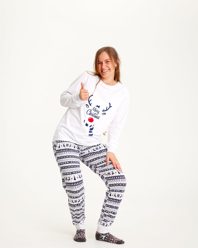 Cute Blue Women's Christmas Pajamas for Holiday Comfort