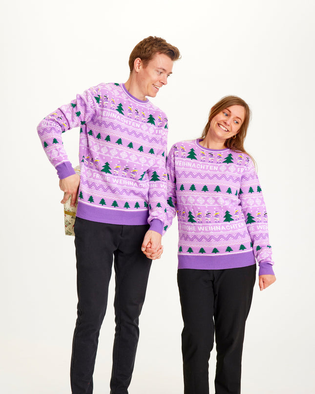 Merry Christmas Purple Sweater for Women