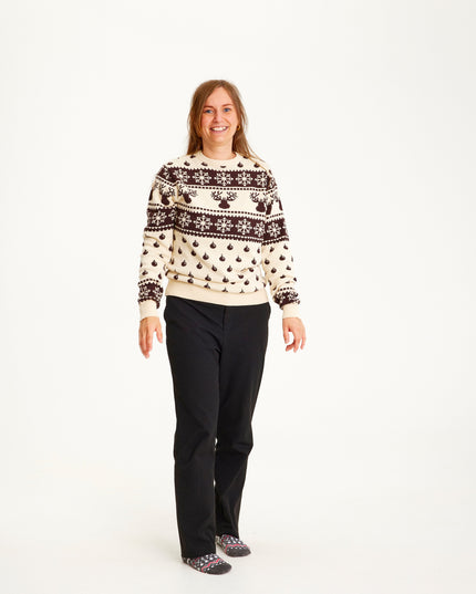 Classic Beige Christmas Sweater for Women