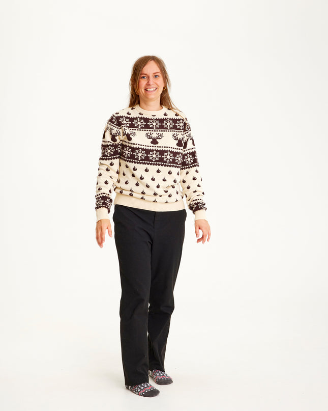Classic Beige Christmas Sweater for Women