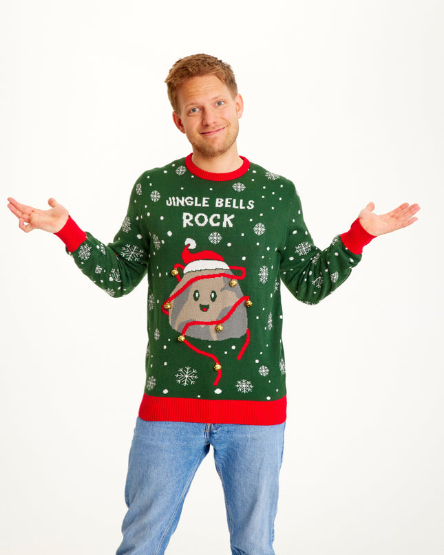 Jingle Bells Rocks Christmas Sweater for Men