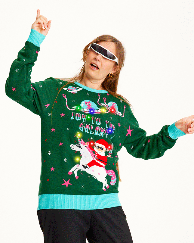 Joy To The Galaxy Christmas Sweater for Women - Bestsellers