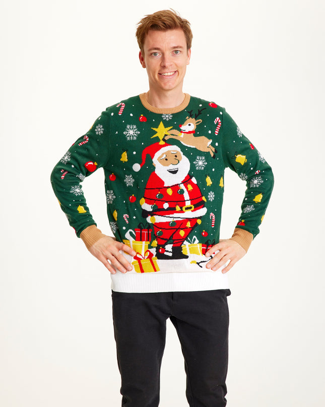 Clumsy Green Christmas Sweater for Men