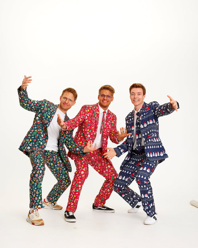 Awesome Navy Christmas Suit