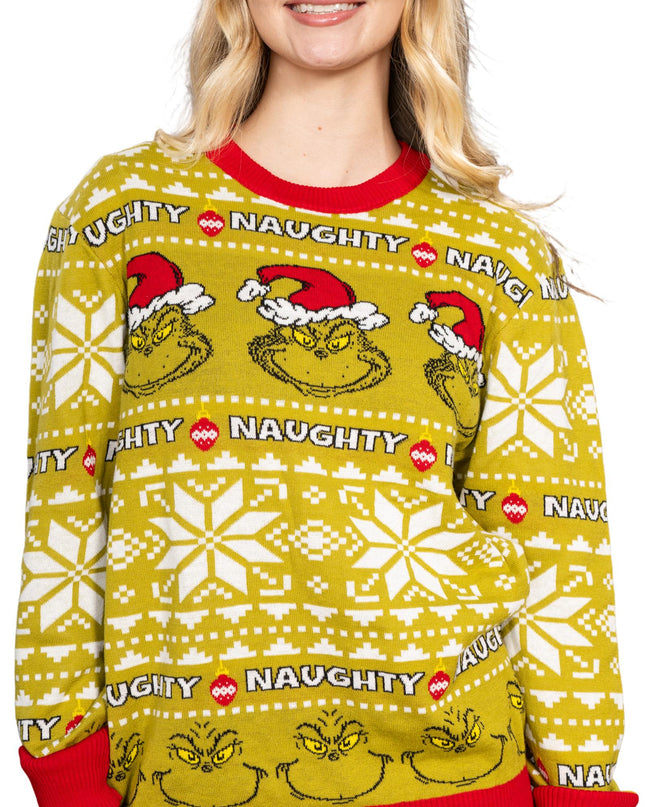 "Naughty" Grinch Ugly Christmas Sweater