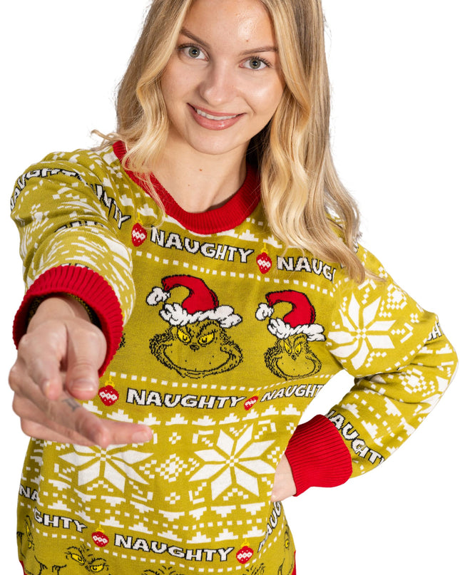 "Naughty" Grinch Ugly Christmas Sweater