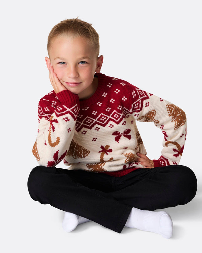 Kids' Gingerbread Christmas Sweater | Festive Holiday Sweater for Kids