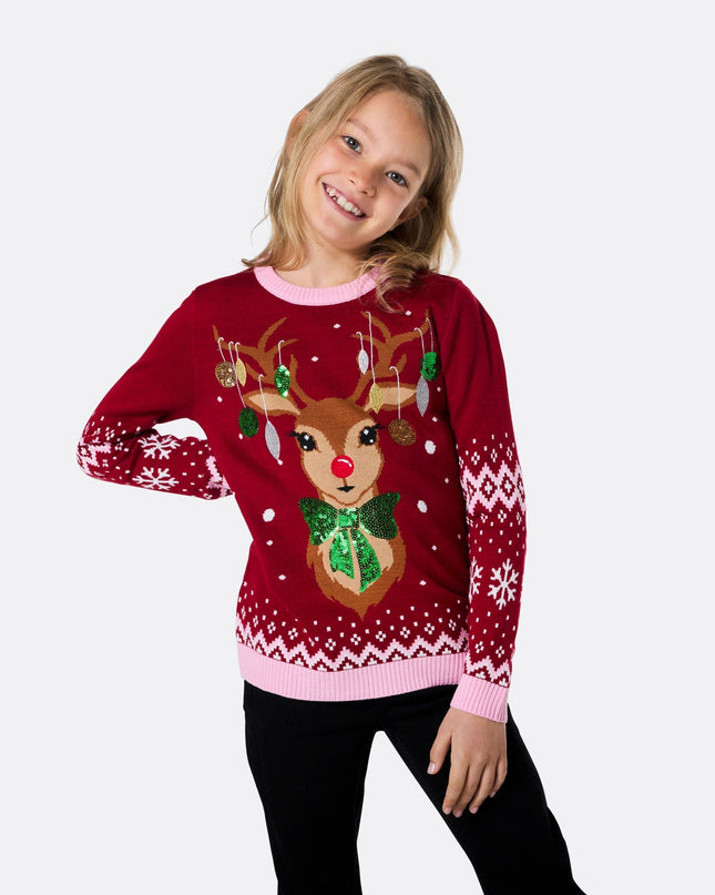 Kids' Reindeer Christmas Sweater