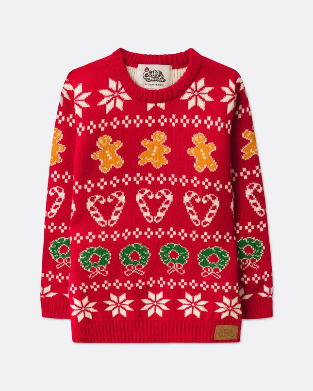Kids' Family Red Christmas Sweater | Cozy Holiday Family Sweater