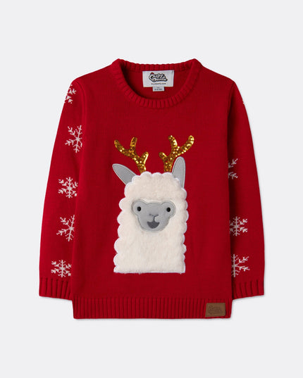 Kids' Lama Christmas Sweater