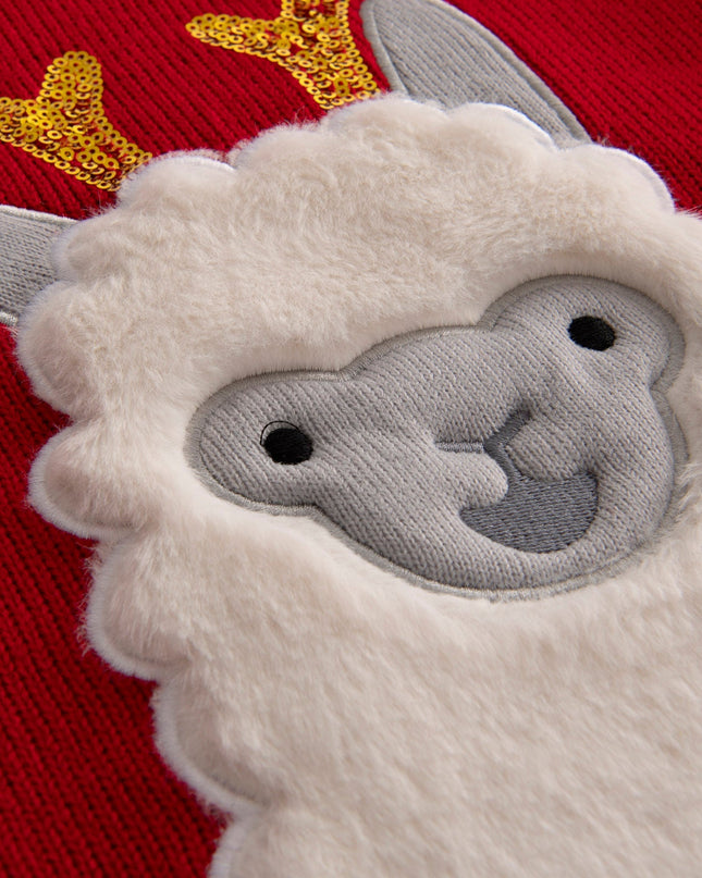 Kids' Llama Christmas Sweater