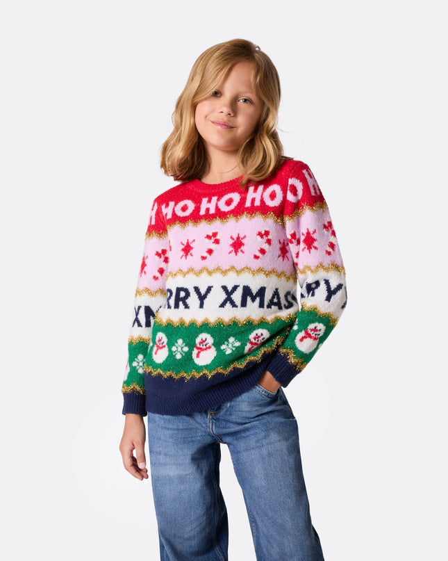Kids' Striped Christmas Sweater for Festive Style