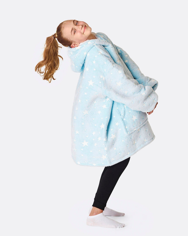 Kids Glow in the Dark Blue Stars HappyHoodie