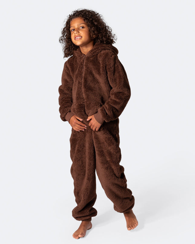 Kids' Brown Teddy Bear Onesie