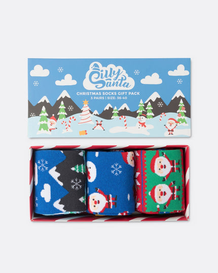 Kids' Christmas Socks Gift Box (3-pack)