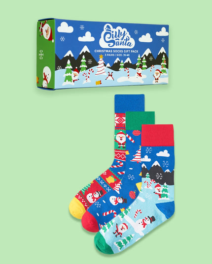 Kids' Christmas Socks Gift Box (3-pack)
