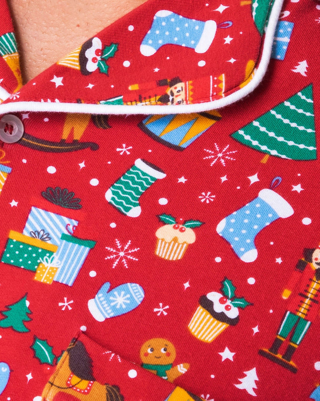 Kids' Red Christmas Dream Collared Christmas Pyjamas