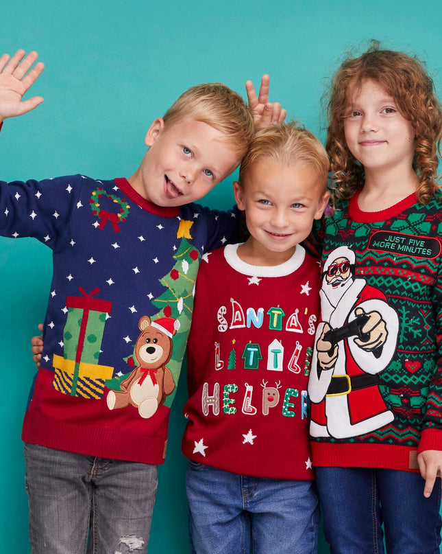 Kids' Santa's Little Helper Christmas Sweater for Christmas Spirit