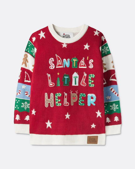 Kids' Santa's Little Helper Christmas Sweater for Christmas Spirit