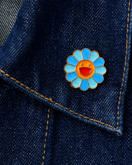Blue Flower Pin
