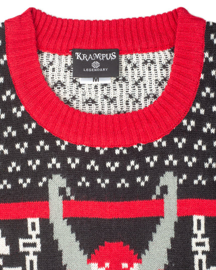 Krampus Knit Ugly Christmas Sweater for Festive Fun