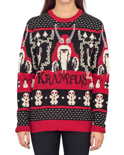 Women's Krampus Knit Ugly Christmas Sweater