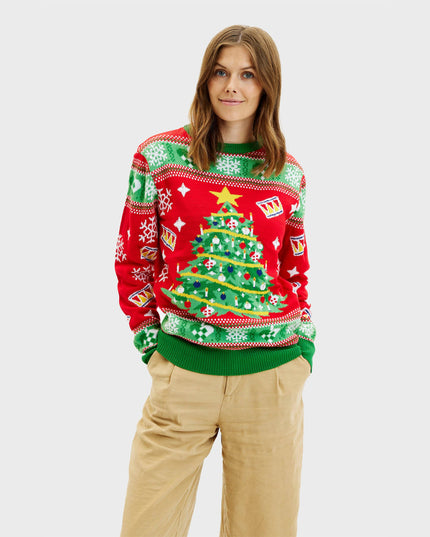 Christmas Tree Sweater for Women - Light-Up Ugly Christmas Sweater