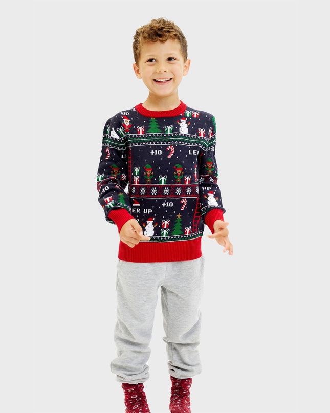 Vintage Gamer Christmas Sweater - Kids