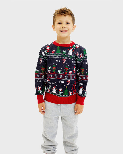 Vintage Gamer Christmas Sweater - Kids