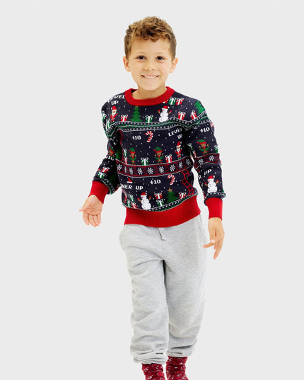 Vintage Gamer Christmas Sweater - Kids