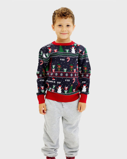 Vintage Gamer Christmas Sweater - Kids