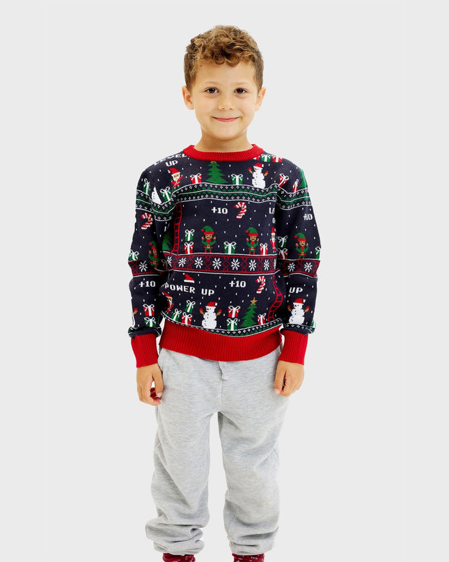 Vintage Gamer Christmas Sweater - Kids