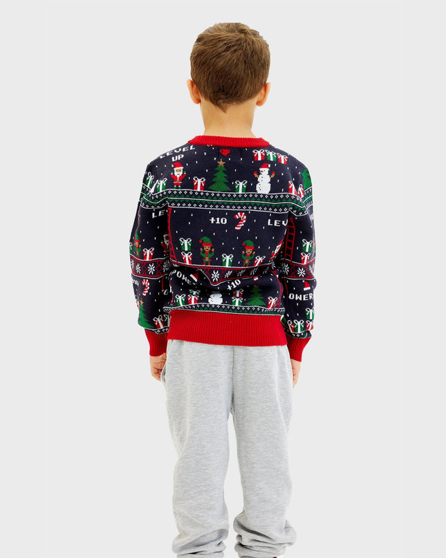 Vintage Gamer Christmas Sweater - Kids