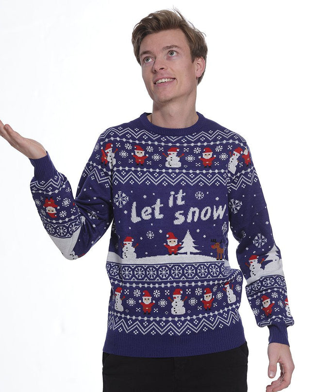 "Let It Snow" Christmas Sweater for Men - Bright Design