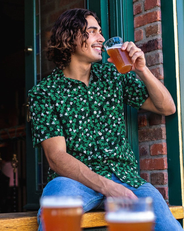 Men's Clover Confetti Button Down Shirt