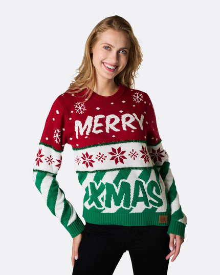 Women's Merry Xmas Christmas Sweater for Holiday Spirit