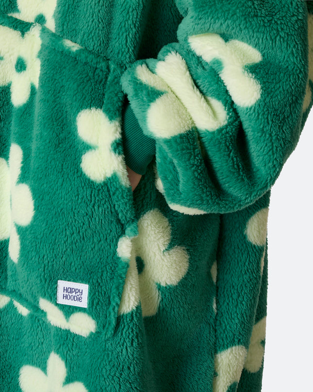 Flowers Green Teddy HappyHoodie