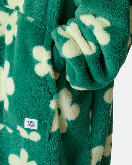 Flowers Green Teddy HappyHoodie for Spring Vibes