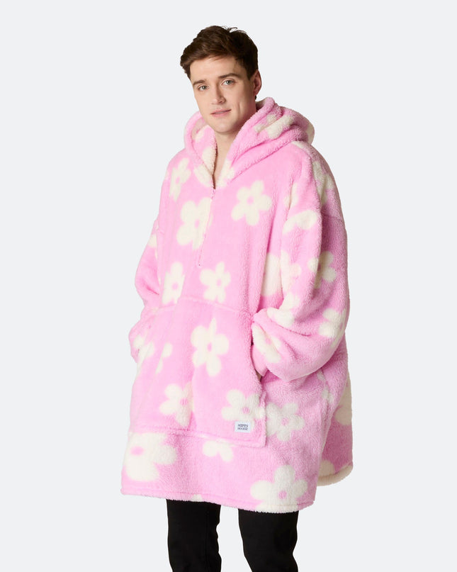 HappyHoodie Flowers Pink Teddy for Men and Women