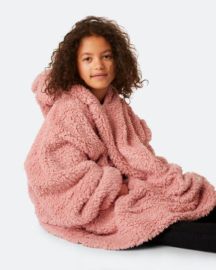 Kids' Pink Sherpa HappyHoodie