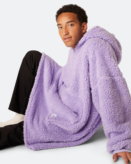 HappyHoodie Purple Sherpa for Adults - Stylish Comfort