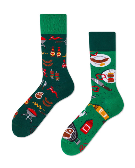 Many Mornings Zokni - BBQ Christmas Fun Socks for Everyone