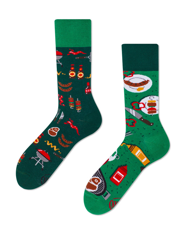 Many Mornings Zokni - BBQ Christmas Fun Socks for Everyone