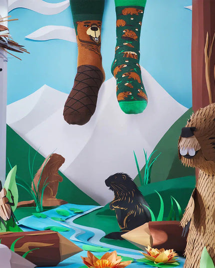 Many Mornings Beaverly Heels Socks